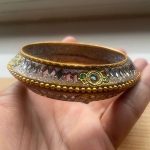 Beautiful vintage mirrored Indian bangle mirror